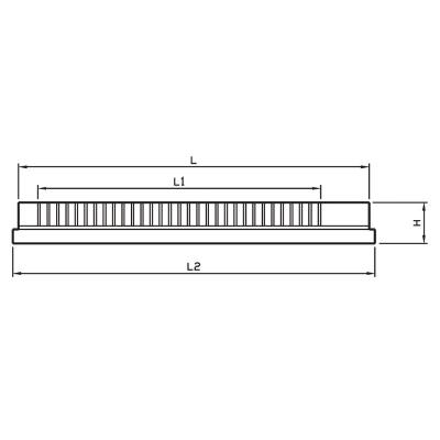 Permanent Magnetplan 100x175 mm til eroderings- og slibearbejde med max. holdekraft 120 N/cm² og poldeling 0,5+1,5 mm